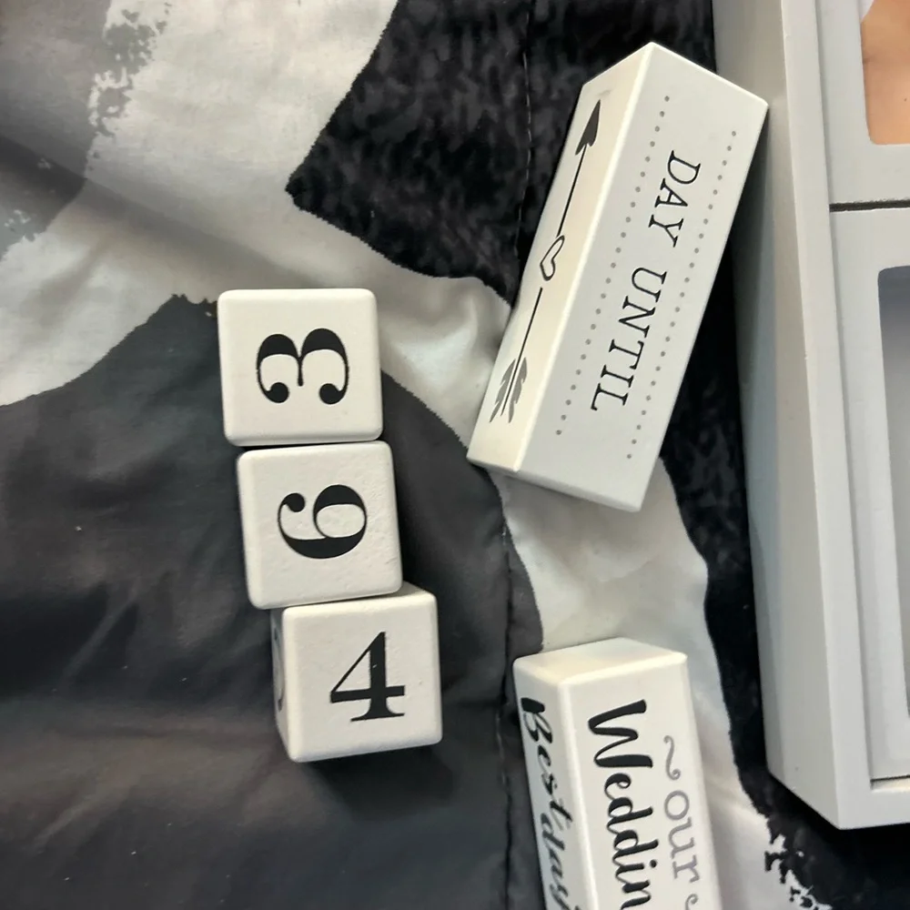 Wedding White Domino Set picture frame